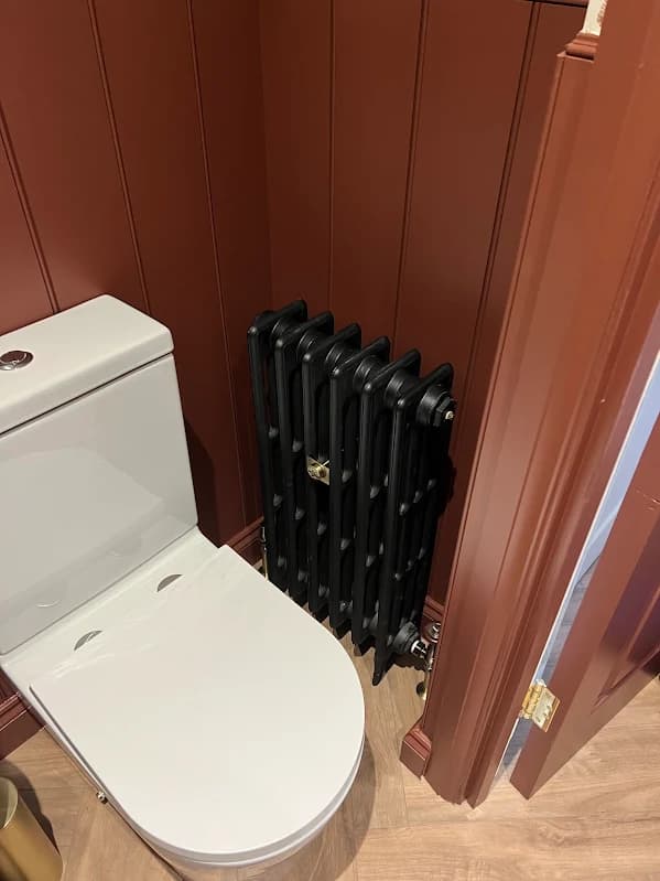 Underfloor heating installation in modern home