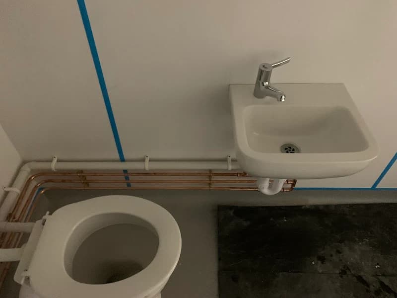 Boiler room pipework installation